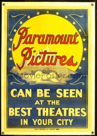 5z261 PARAMOUNT PICTURES linen 1sh '15 classic image of studio logo atop soaring mountain!