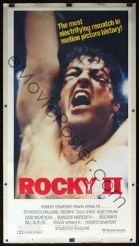 6a146 ROCKY II linen int'l 3sh '79 best completely different c/u of Sylvester Stallone after fight!