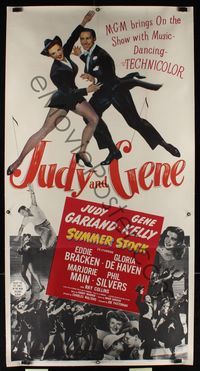 6a148 SUMMER STOCK linen 3sh '50 full-length Judy Garland & Gene Kelly dancing + photo montage!