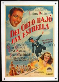 6a249 BLUE SKIES linen Argentinean '46 Fred Astaire, Bing Crosby, Joan Caulfield, Irving Berlin