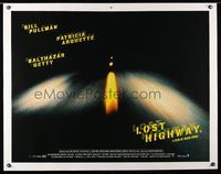 6a292 LOST HIGHWAY linen British quad '97 directed by David Lynch, Bill Pullman, Patricia Arquette