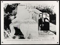 6a303 TRIBUTE TO JEAN RENOIR linen British quad '94 c/u of stars kissing from A Day in the Country!