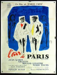 6a003 AIR OF PARIS linen French 1p '54 Marcel Carne's L'air de Paris, art of Jean Gabin & Lesaffre!