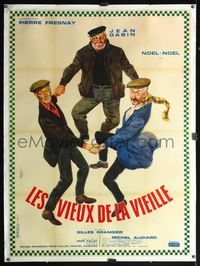 6a018 OLD GUARD linen French 1p '60 Les Vieux de la Vieille, art of Jean Gabin & co-stars by Tealdi!