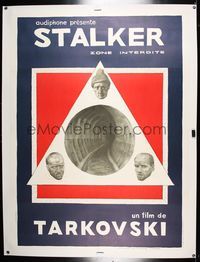 6a021 STALKER linen French 1p '79 Andrej Tarkovsky's Ctankep, cool tunnel art by Bougrine!