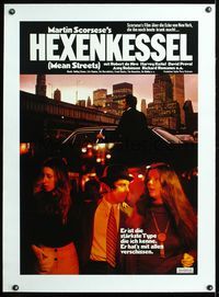 6a229 MEAN STREETS linen German '76 completely different image of Robert De Niro, Martin Scorsese