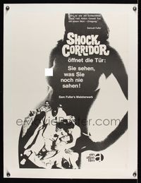 6a232 SHOCK CORRIDOR linen German '63 Sam Fuller, different image of sexy naked girl by Fischer!