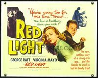 6a121 RED LIGHT linen 1/2sh '49 strong-arm George Raft baits his trap w/sexy blonde Virginia Mayo!