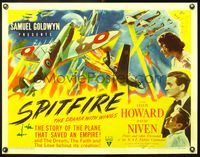 6a102 SPITFIRE 1/2sh '43 Leslie Howard in the story of the plane that busted the blitz, cool art!
