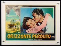 6a399 LOST HORIZON linen Italian photobusta R50s Frank Capra, c/u of Ronald Colman & Jane Wyatt!