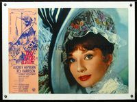6a397 MY FAIR LADY linen Italian lrg pbusta '64 most incredible close up of Audrey Hepburn!