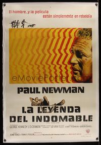 6a252 COOL HAND LUKE linen Argentinean R70s cool art of Paul Newman, prison escape classic!