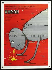 6a330 FLY linen Polish 27x37 '86 David Cronenberg, best different sci-fi art by E. Skorwider!