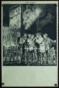 6a030 SAILORS & SOLDIERS TOBACCO FUND linen Eng 20x30 WWI 1910s smoking soldiers by Brangwyn!