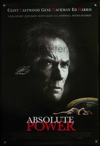 6b011 ABSOLUTE POWER signed 1sh '97 by star & director Clint Eastwood!