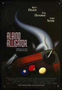 6b035 ALBINO ALLIGATOR DS 1sh '96 directed by Kevin Spacey, cool billiards image!