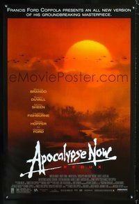 6b043 APOCALYPSE NOW 1sh R01 Marlon Brando, Francis Ford Coppola, cool image of choppers in 'Nam!