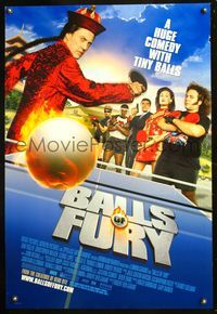 6b054 BALLS OF FURY DS 1sh '07 wacky image of Christopher Walken, George Lopez!