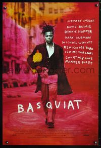 6b058 BASQUIAT DS 1sh '96 Jeffrey Wright as Jean Michel Basquiat, directed by Julian Schnabel!