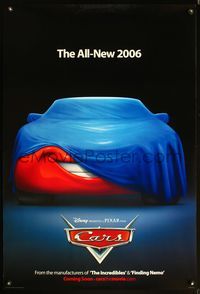 6b100 CARS DS teaser McQueen 1sh '06 Walt Disney animated automobile racing!