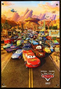 6b099 CARS DS advance 1sh '06 Walt Disney animated automobile racing!