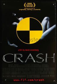 6b113 CRASH no review 1sh '96 David Cronenberg, James Spader, bizarre sex movie!