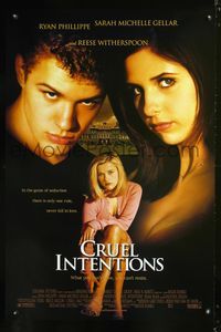 6b119 CRUEL INTENTIONS DS 1sh '99 Sara Michelle Gellar, Ryan Phillippe, Reese Witherspoon!