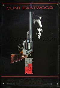 6b125 DEAD POOL 1sh '88 Clint Eastwood as tough cop Dirty Harry, cool smoking gun image!