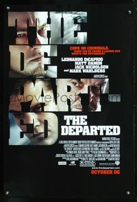 6b129 DEPARTED DS advance 1sh '06 Leonardo DiCaprio, Matt Damon, Martin Scorsese!