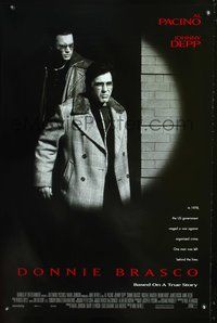 6b137 DONNIE BRASCO DS 1sh '97 Al Pacino is betrayed by undercover cop Johnny Depp!