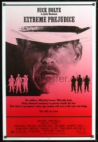 6b146 EXTREME PREJUDICE 1sh '86 cool close-up of cowboy Nick Nolte, Walter Hill directed!