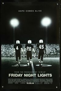 6b168 FRIDAY NIGHT LIGHTS DS advance 1sh '04 Peter Berg directed, football players holding hands!