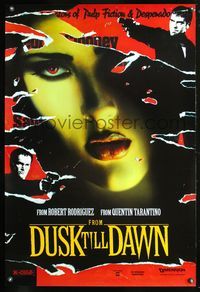 6b171 FROM DUSK TILL DAWN teaser 1sh '95 George Clooney & Quentin Tarantino, sexy vampire!