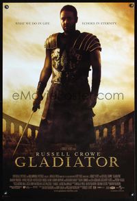 6b178 GLADIATOR int'l DS 1sh '00 cool image of Russell Crowe, Ridley Scott directed!