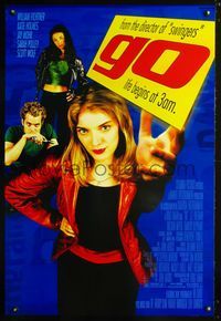 6b179 GO DS 1sh '99 Katie Holmes, Sarah Polley, drugs, directed by Doug Liman!