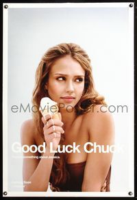 6b182 GOOD LUCK CHUCK DS teaser 1sh '07 There's something about Jessica Alba, sexy image!