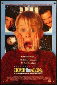6b199 HOME ALONE DS 1sh '90 classic Macaulay Culkin, Daniel Stern, Joe Pesci!