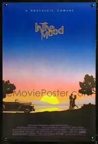 6b215 IN THE MOOD 1sh '87 young Patrick Dempsey, great artwork of couple at sunset!