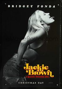 6b221 JACKIE BROWN teaser 1sh '97 Quentin Tarantino, outrageous sexy image of Bridget Fonda!