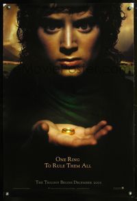 6b246 LORD OF THE RINGS: THE FELLOWSHIP OF THE RING teaser 1sh '01 J.R.R. Tolkien, Elijah Wood