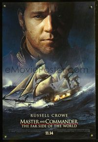 6b253 MASTER & COMMANDER DS advance style A 1sh '03 Russell Crowe, Paul Bettany, Peter Weir!
