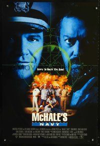 6b255 MCHALE'S NAVY DS 1sh '97 Tom Arnold, Tim Curry, dare to rock the boat!