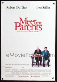 6b257 MEET THE PARENTS DS advance 1sh '00 Robert De Niro giving Ben Stiller a lie detector test!