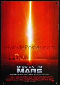 6b264 MISSION TO MARS DS advance 1sh '00 Brian De Palma, Gary Sinise, Tim Robbins, Don Cheadle!