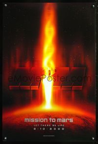 6b265 MISSION TO MARS DS teaser 1sh '00 Brian De Palma, Gary Sinise, Tim Robbins, Don Cheadle