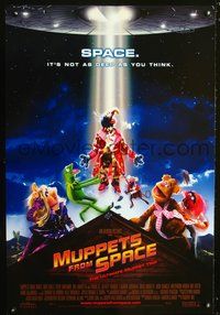 6b273 MUPPETS FROM SPACE DS Int'l 1sh '99 image of sci-fi Kermit, Miss Piggy, Fozzie Bear & Animal!