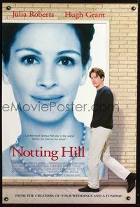 6b283 NOTTING HILL DS 1sh '99 huge image of Julia Roberts, Hugh Grant!