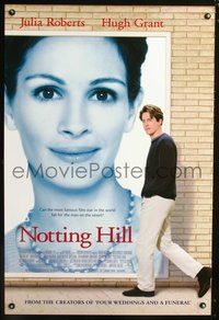 6b282 NOTTING HILL 1sh '99 huge image of Julia Roberts, Hugh Grant!