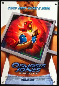 6b285 OSMOSIS JONES DS advance 1sh '01 Chris Rock as cartoon blood cell, every body needs a hero!