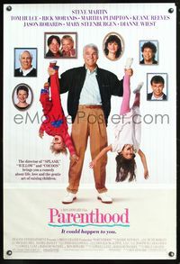 6b288 PARENTHOOD 1sh '89 Steve Martin, Rick Moranis, Ron Howard directed, Keanu Reeves!